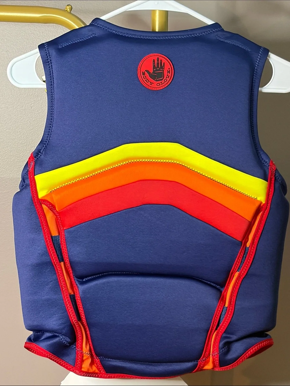 Body Glove- Kids Overboard Neoprene Life Vest - Navy with Yellow & Red Accents - Picture 14 of 16